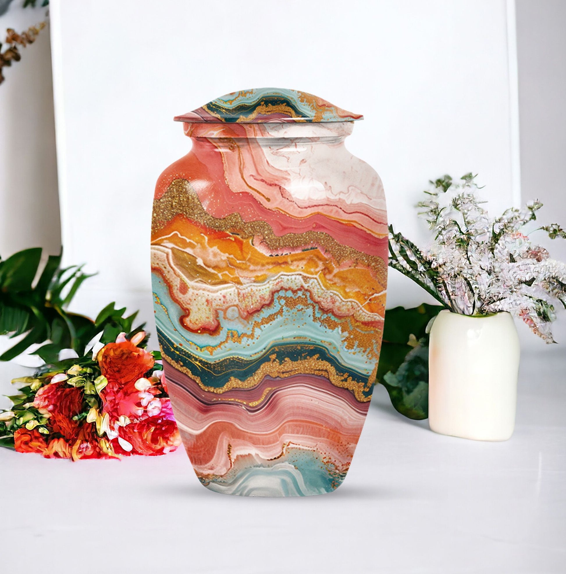 Pastel Swirl Urn for cremation ashes