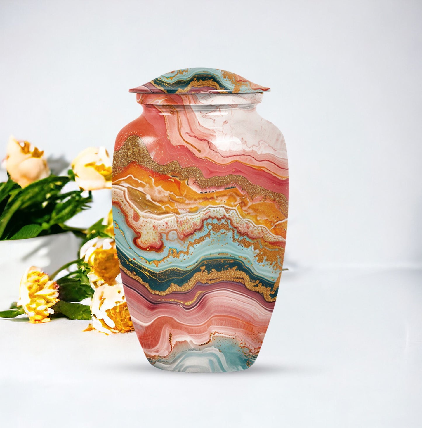 Pastel Swirl Urn for cremation ashes