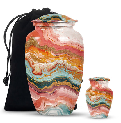 Pastel Swirl Urn for cremation ashes