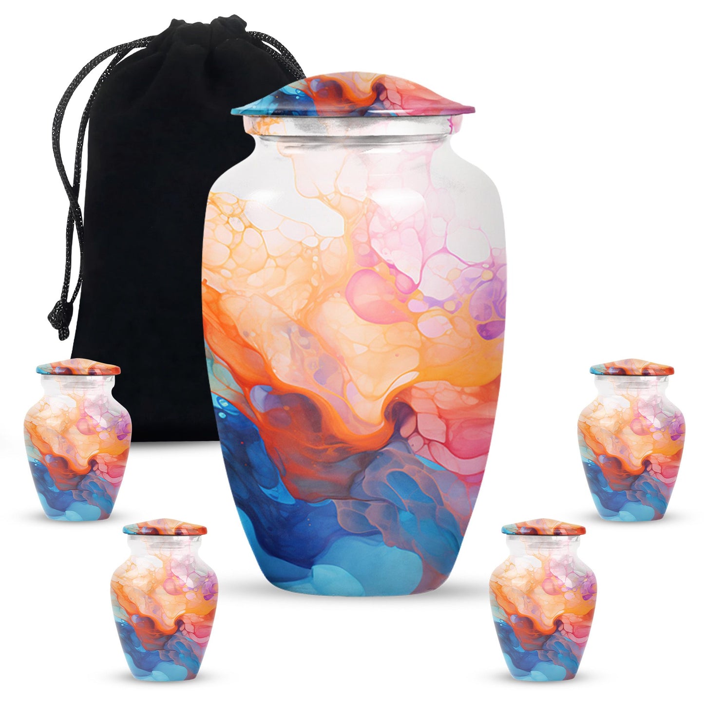 pastel swirl urn for adult human ashes