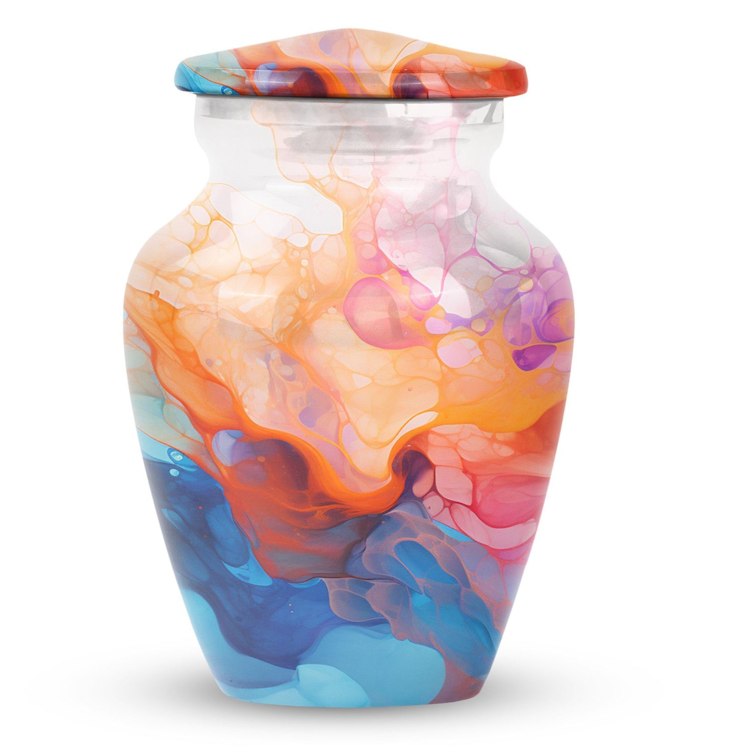 pastel swirl urn for adult human ashes