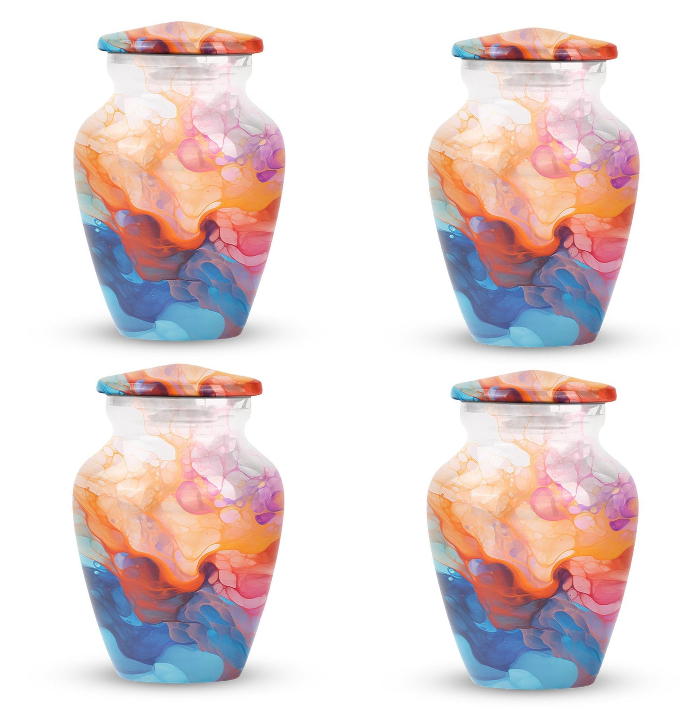 pastel swirl urn for adult human ashes