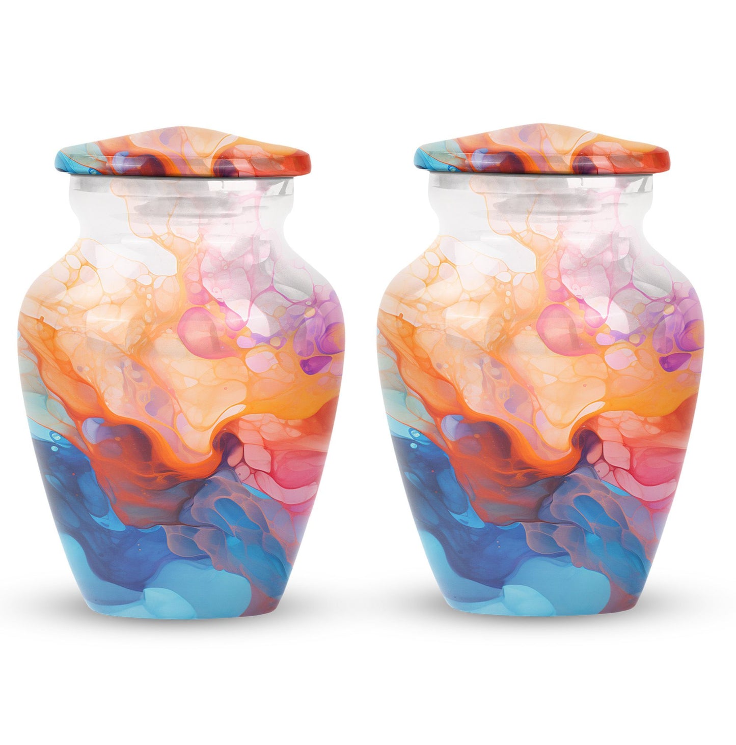 pastel swirl urn for adult human ashes