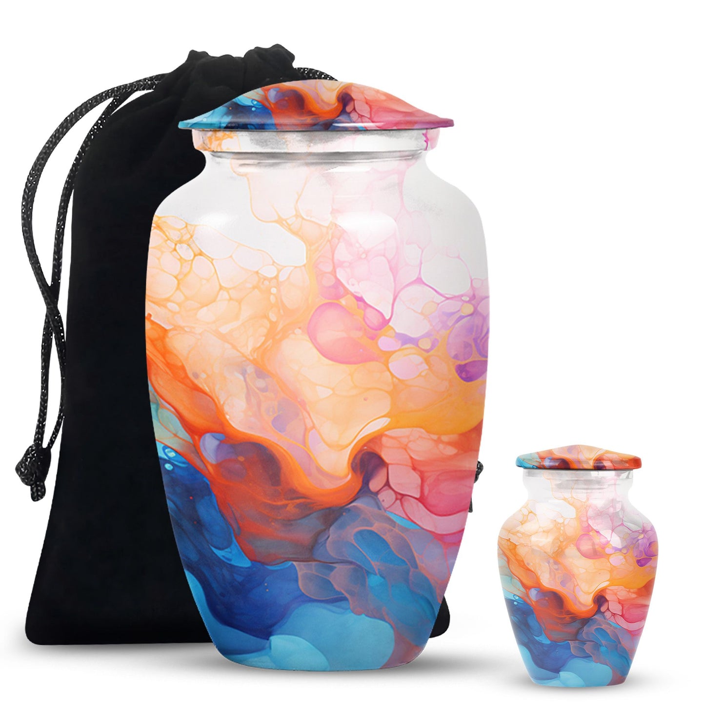 pastel swirl urn for adult human ashes