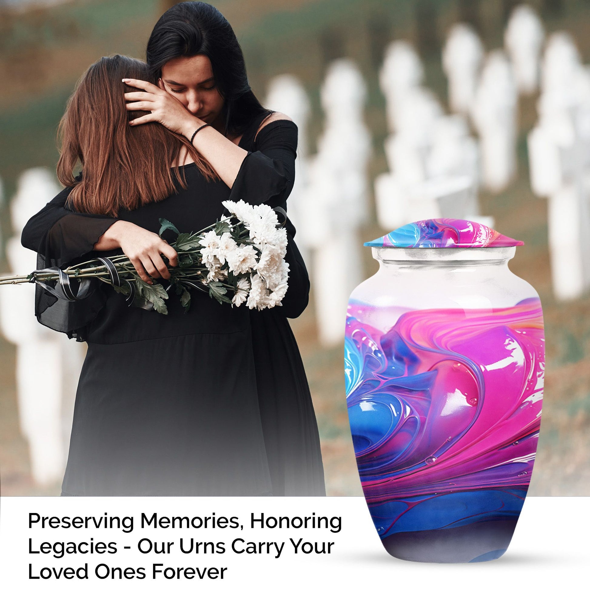 Pastel Swirl Urn for adults