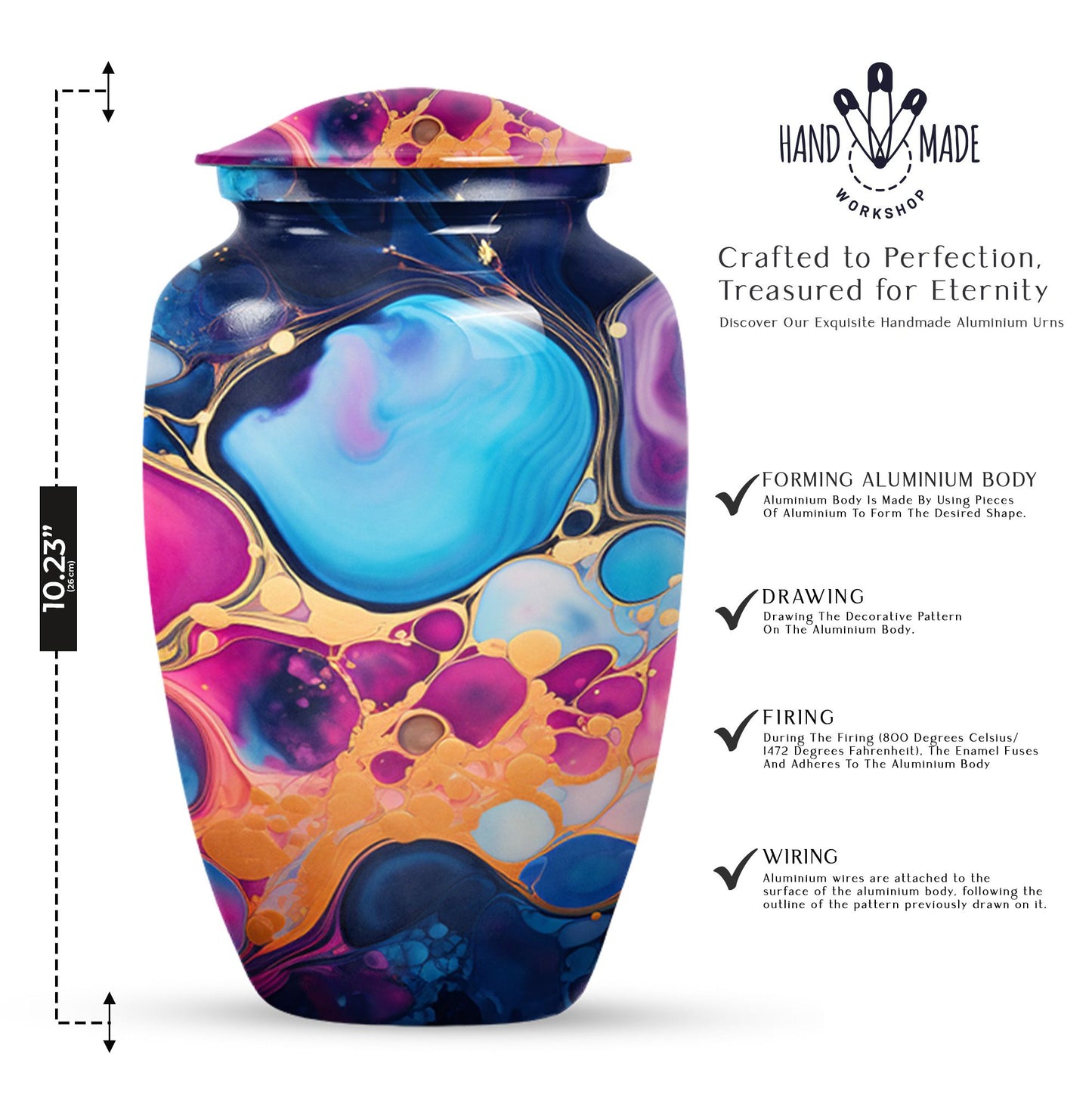Pastel Swirl Urn