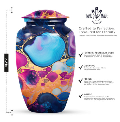 Pastel Swirl Urn