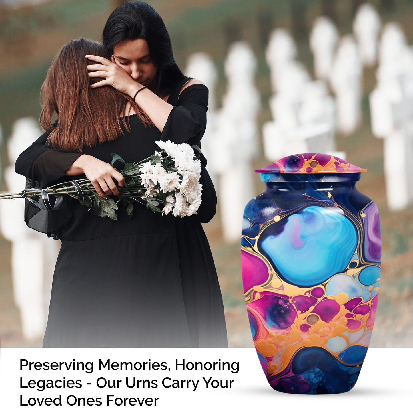 Pastel Swirl Urn