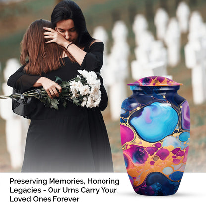 Pastel Swirl Urn