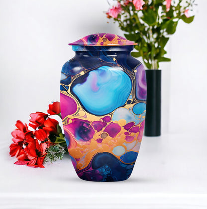 Pastel Swirl Urn