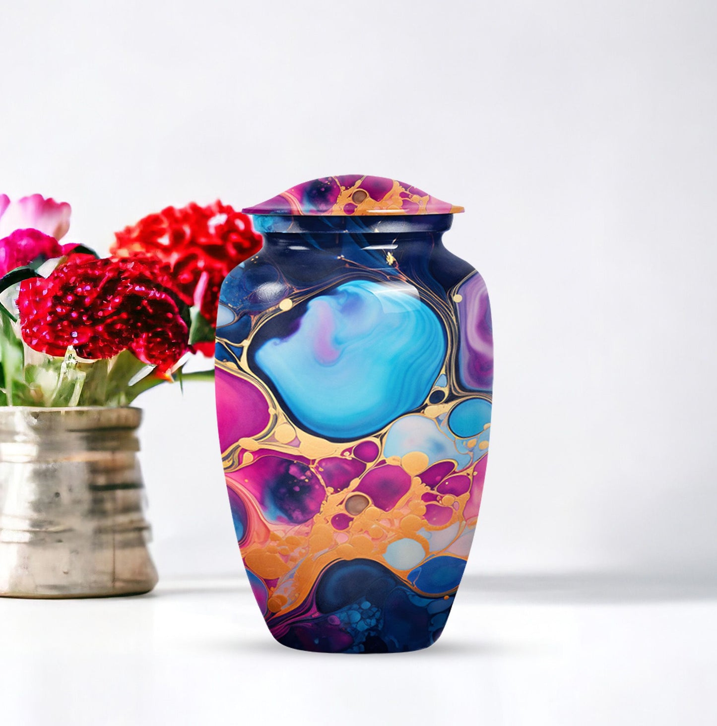 Pastel Swirl Urn