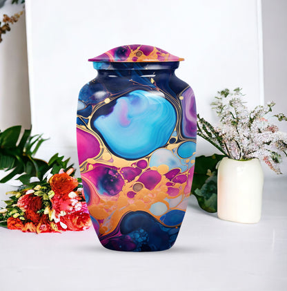 Pastel Swirl Urn