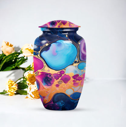 Pastel Swirl Urn