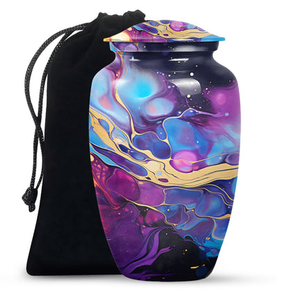 Classic pastel swirl urn for cremation ashes