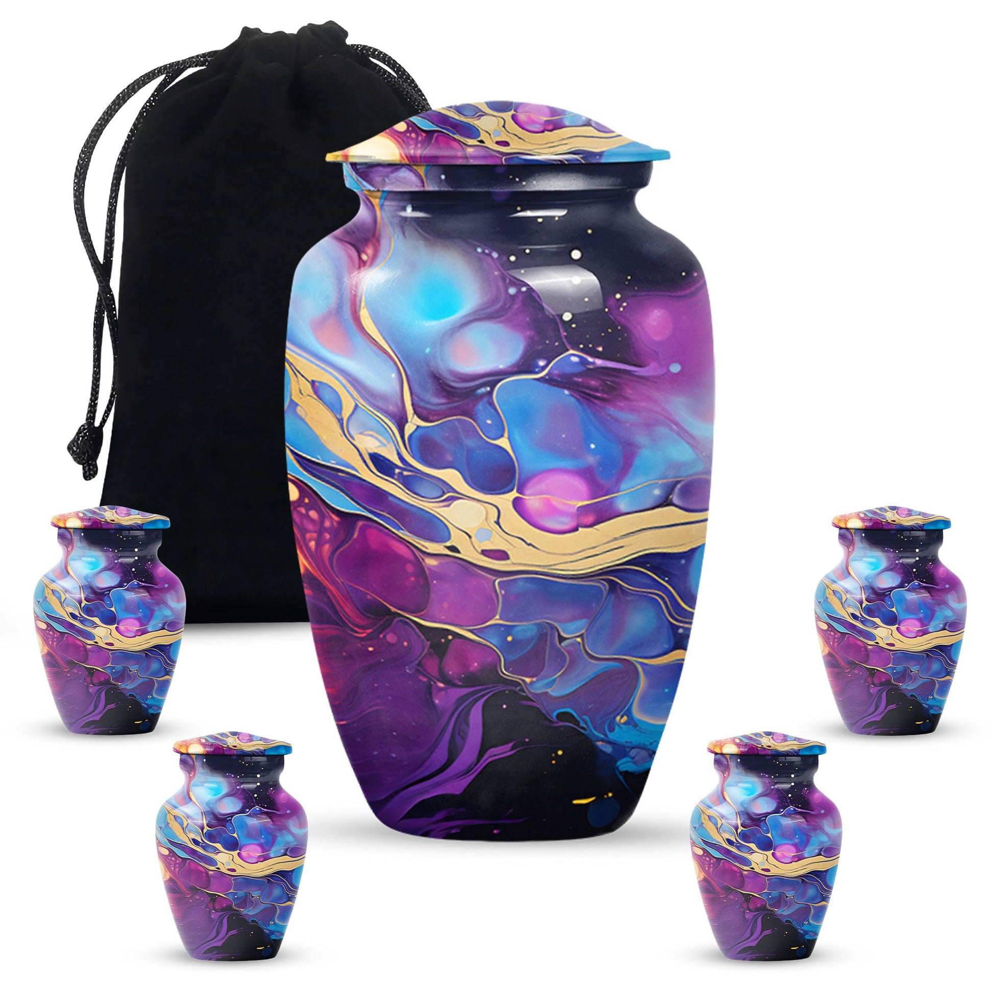 Classic pastel swirl urn for cremation ashes