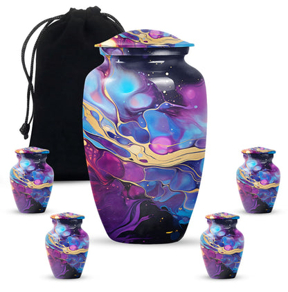 Classic pastel swirl urn for cremation ashes