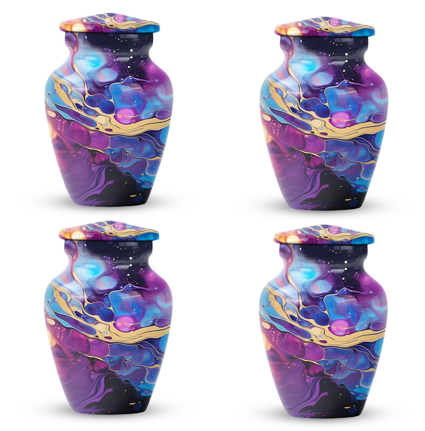 Classic pastel swirl urn for cremation ashes