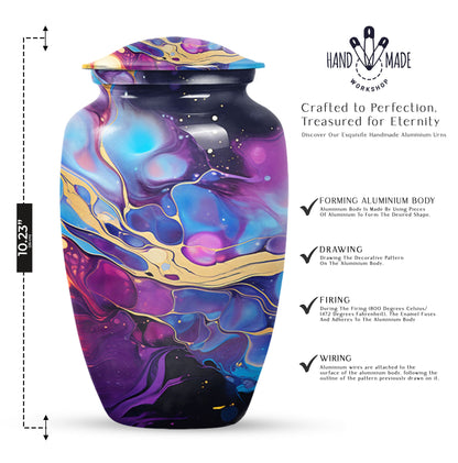 Classic pastel swirl urn for cremation ashes
