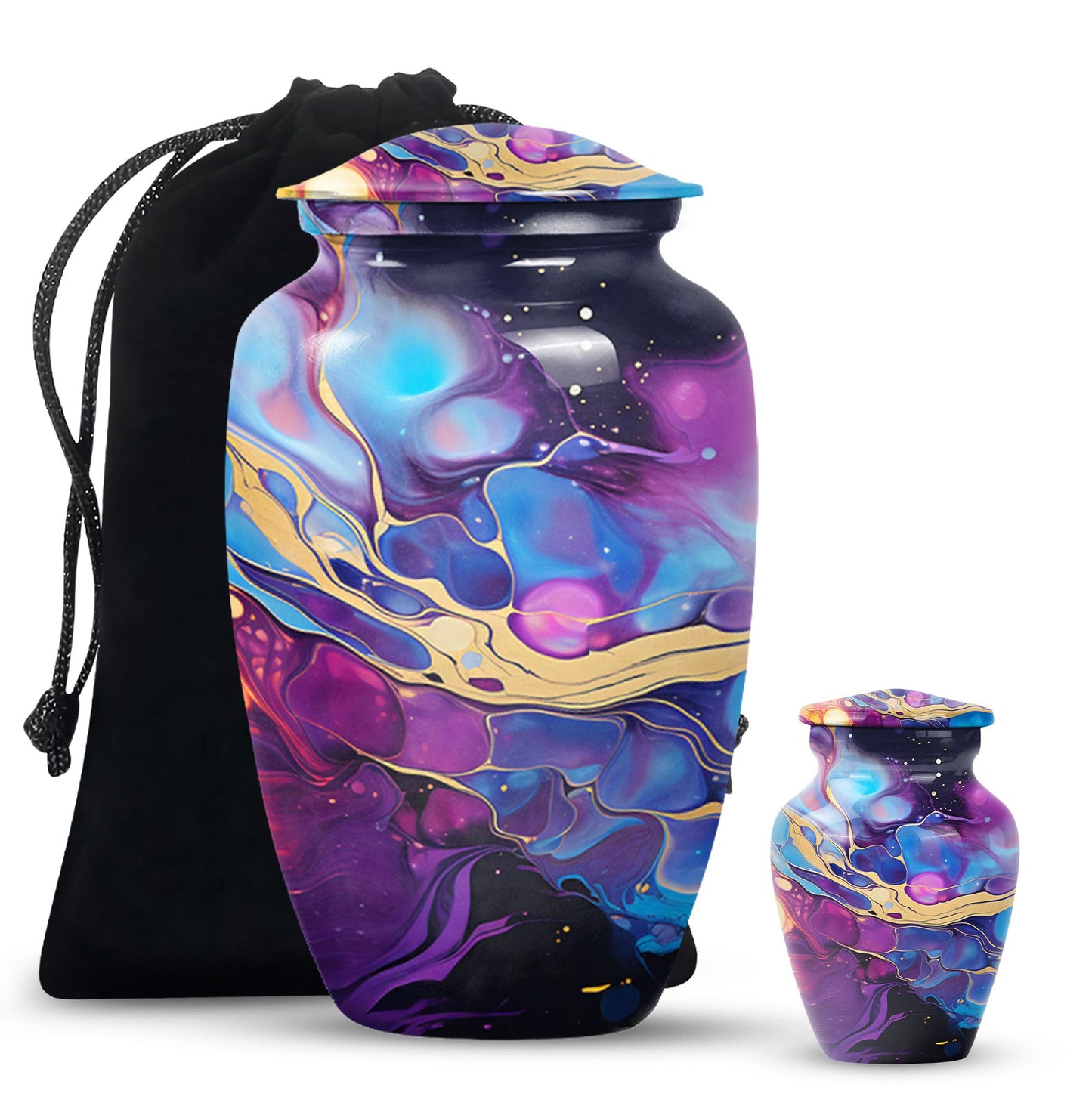 Classic pastel swirl urn for cremation ashes