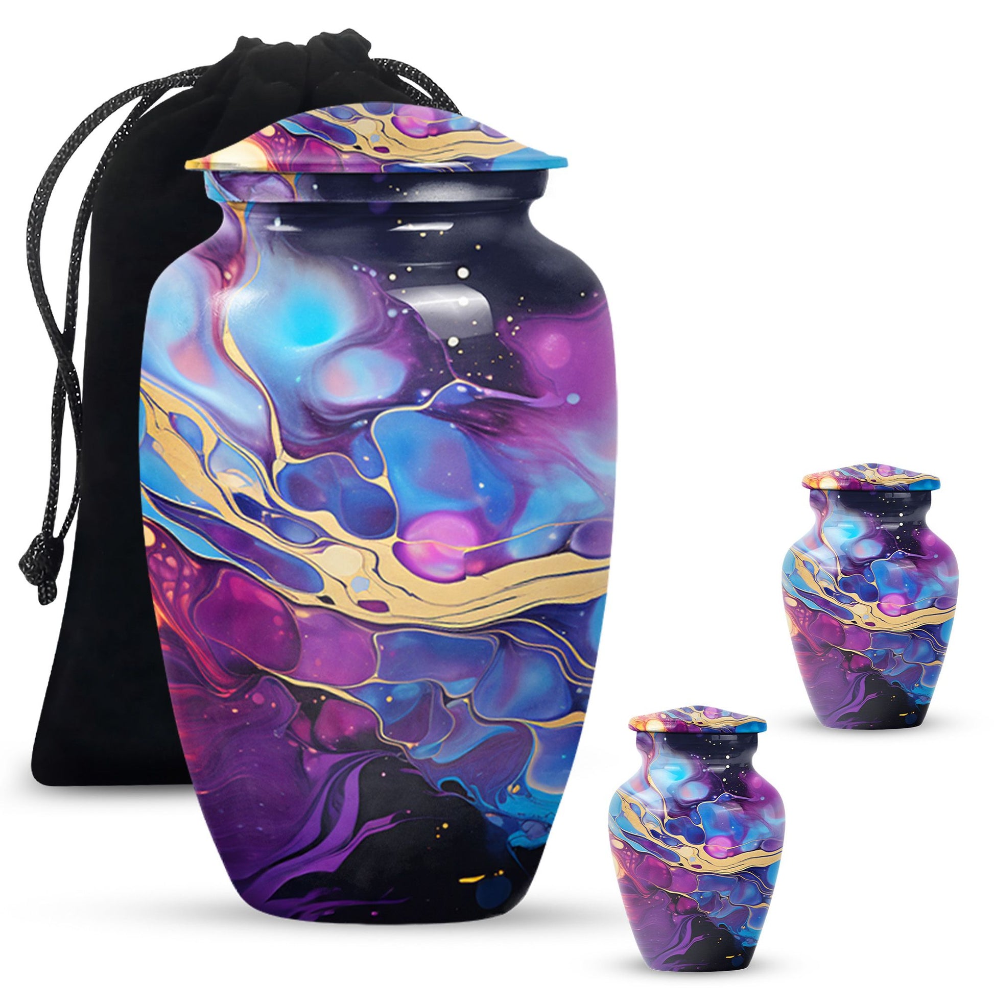 Classic pastel swirl urn for cremation ashes