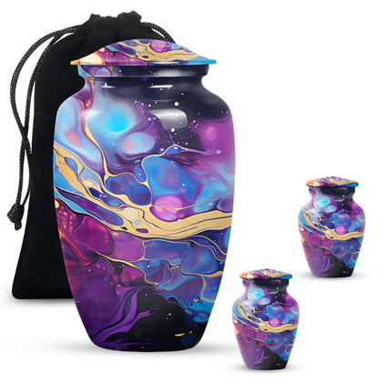 Classic pastel swirl urn for cremation ashes