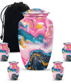 pastel swirl classic urn for funeral burial