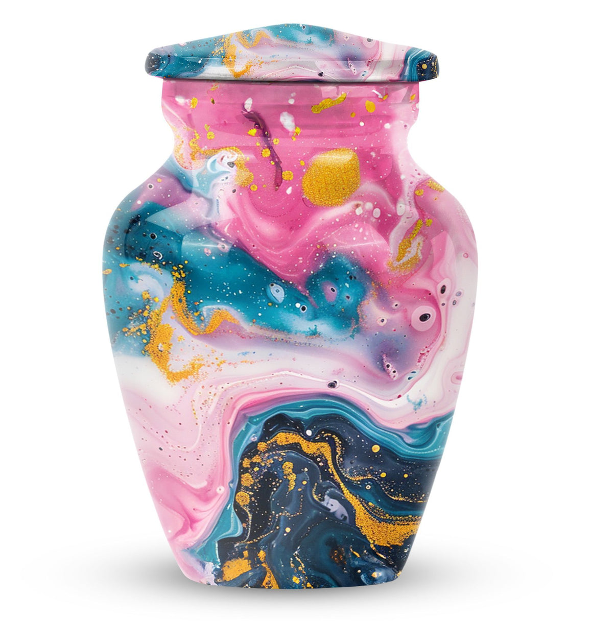 pastel swirl classic urn for funeral burial