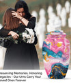pastel swirl classic urn for funeral burial