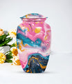 pastel swirl classic urn for funeral burial