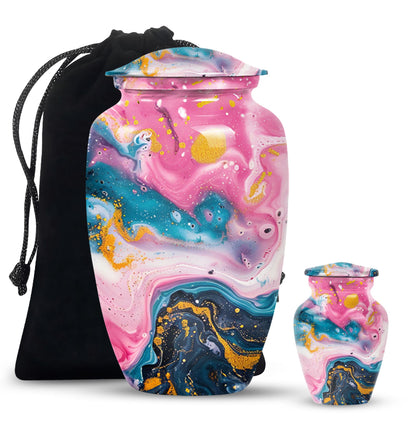 pastel swirl classic urn for funeral burial