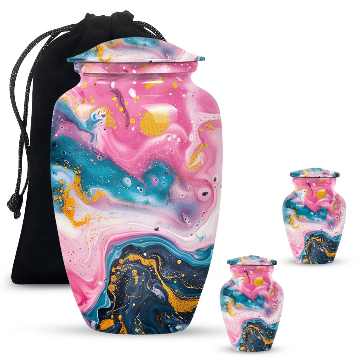 pastel swirl classic urn for funeral burial