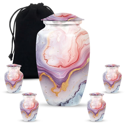 pastel swirl classic urn for cremation ashes