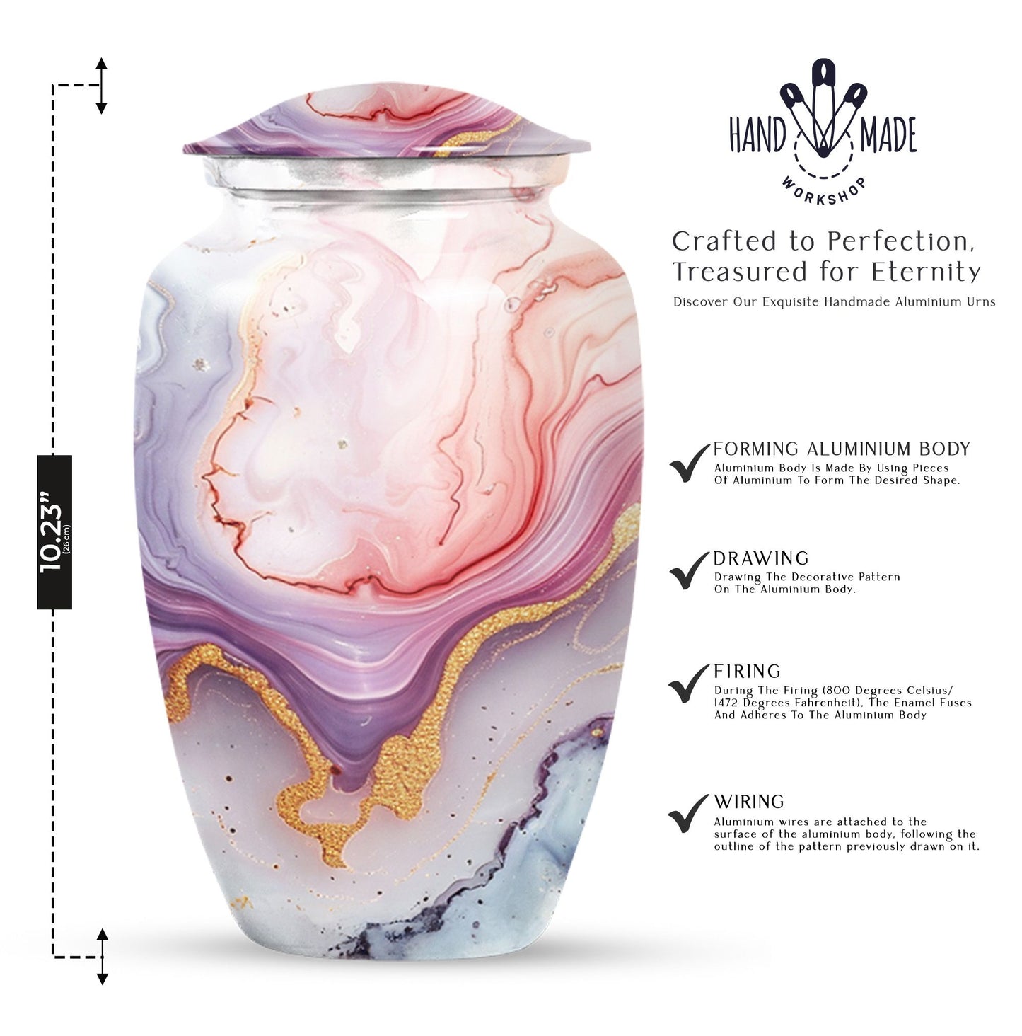 pastel swirl classic urn for cremation ashes