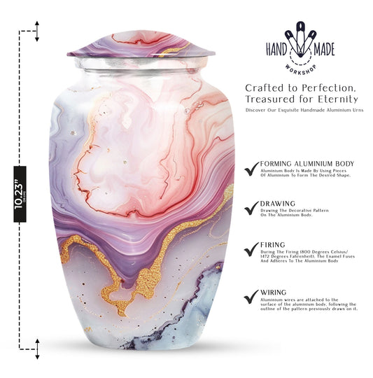 pastel swirl classic urn for cremation ashes