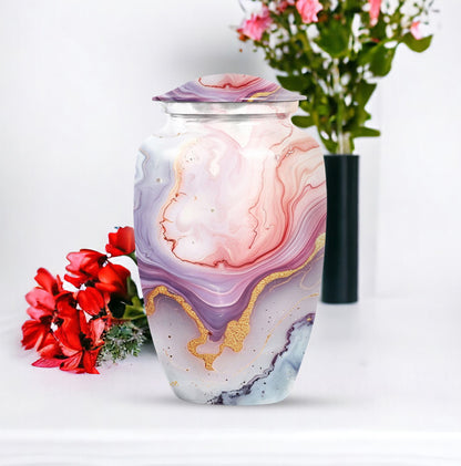 pastel swirl classic urn for cremation ashes