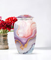 pastel swirl classic urn for cremation ashes