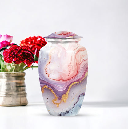 pastel swirl classic urn for cremation ashes