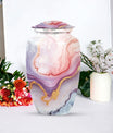 pastel swirl classic urn for cremation ashes