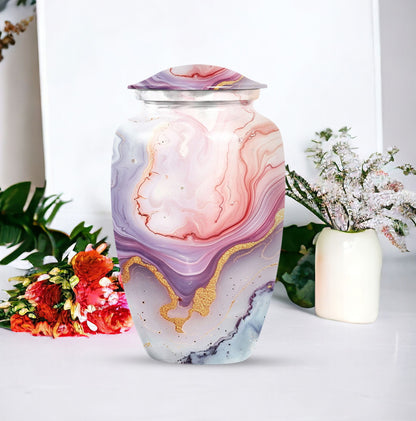 pastel swirl classic urn for cremation ashes
