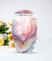 pastel swirl classic urn for cremation ashes