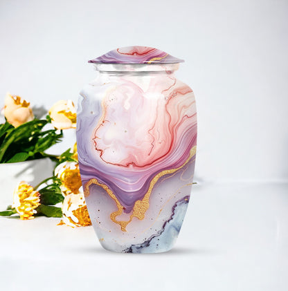 pastel swirl classic urn for cremation ashes