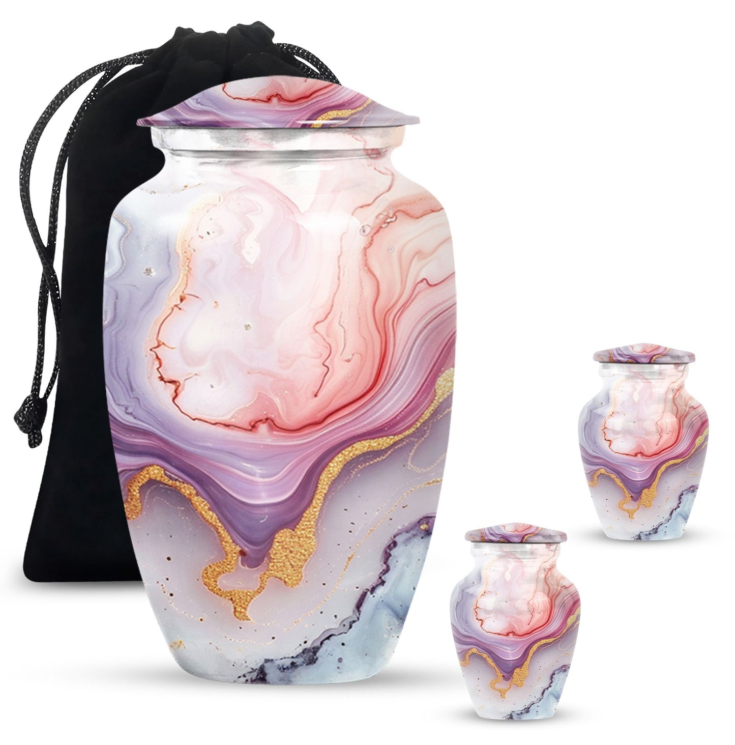 pastel swirl classic urn for cremation ashes