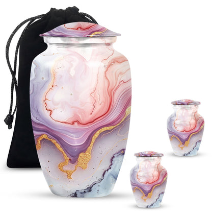 pastel swirl classic urn for cremation ashes