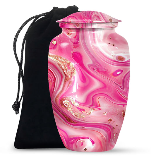 Pastel Swirl Urn for adult ashes.