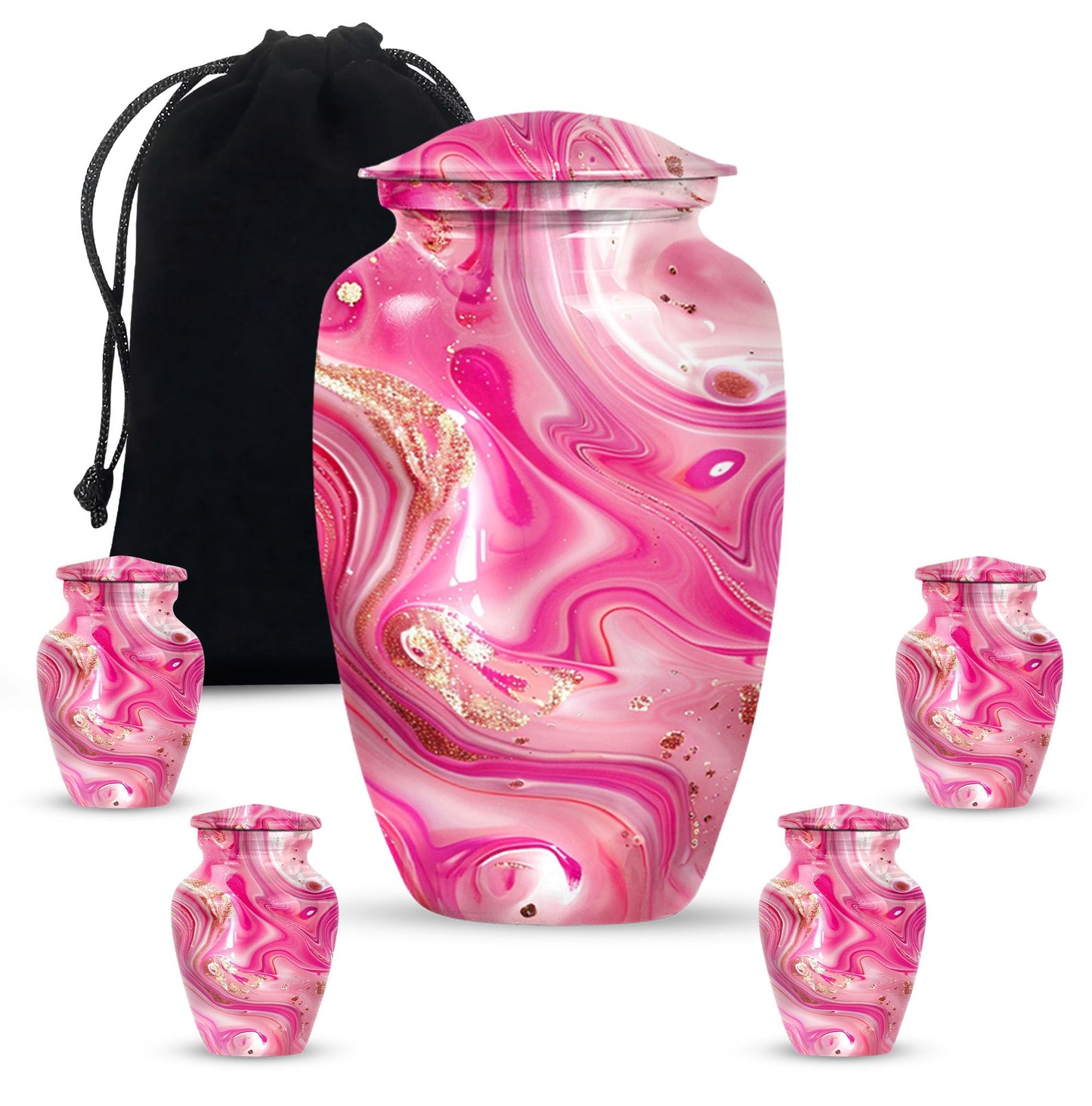 Pastel Swirl Urn for adult ashes.