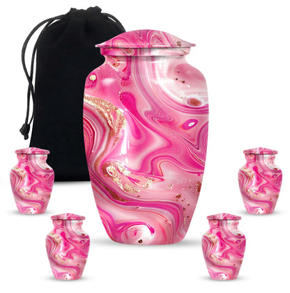 Pastel Swirl Urn for adult ashes.