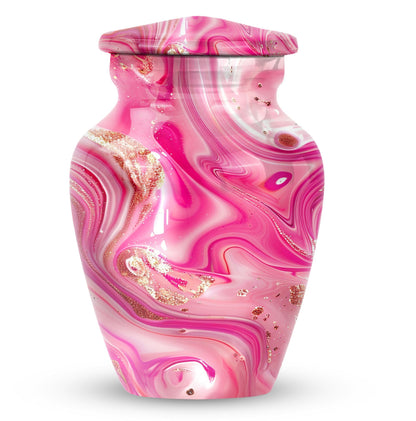 Pastel Swirl Urn for adult ashes.