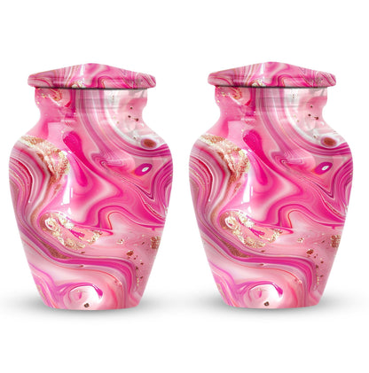Pastel Swirl Urn for adult ashes.