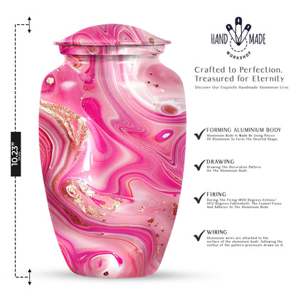 Pastel Swirl Urn for adult ashes.