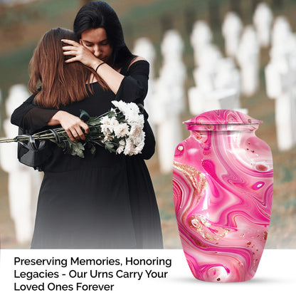 Pastel Swirl Urn for adult ashes.